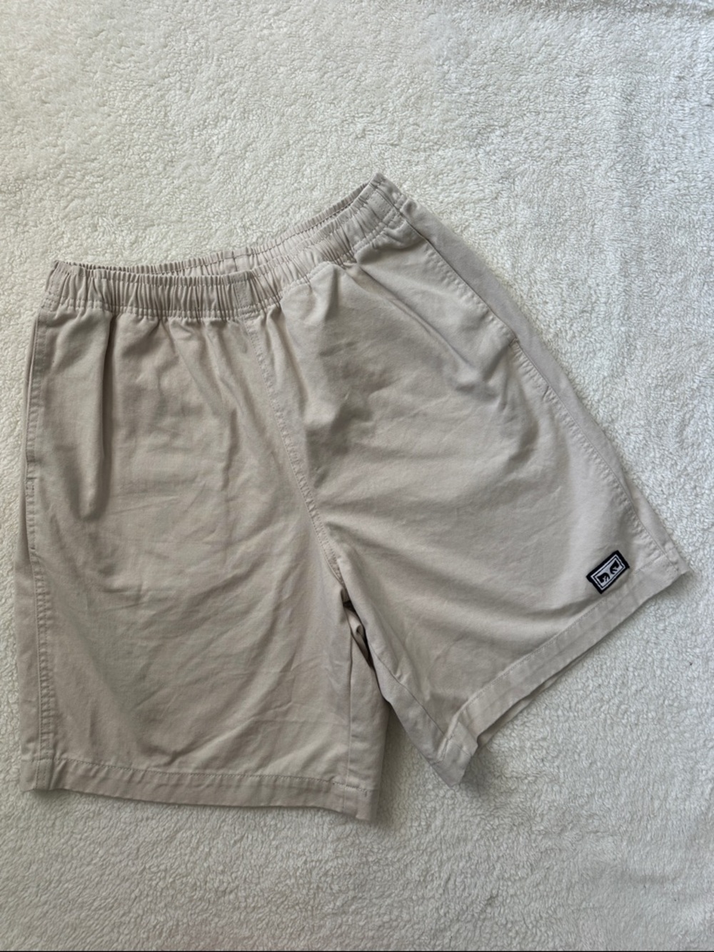 OBEY Shorts Men S Khaki Chino Cotton Stretch Drawstring Casual Summer Skate